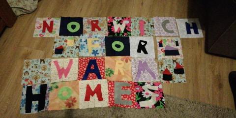 Norwich Friends of the Earth quilt squares