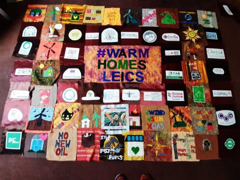 Climate Action Leicester and Leicestershire quilt squares