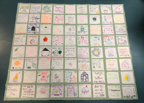 Schools' Climate Assembly Quilt 