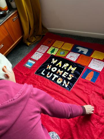 Luton Friends of the Earth quilt-making session