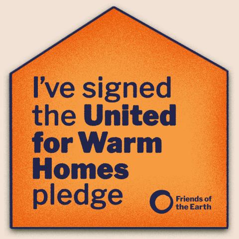 United for Warm Homes pledge social asset for Instagram